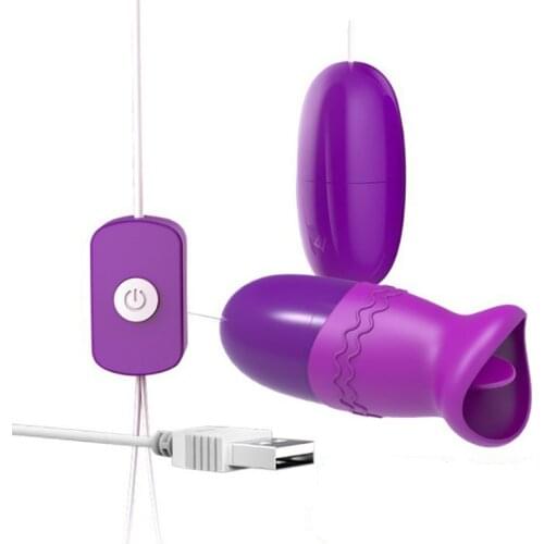 Multi function Vibrator Clitoral G-Spot tongue Clitoris 2 Jump Egg usb power Bullet remote control vibrating Sex Toys for Women