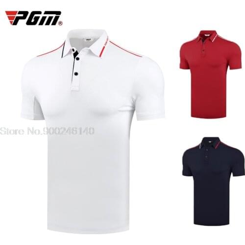 Mens Golf T-Shirt Summer Sports Golf Apparel Short Sleeve Tops Men Dry Fit Polo-Shirt Breathable Elastic Golf Clothing M-XXL