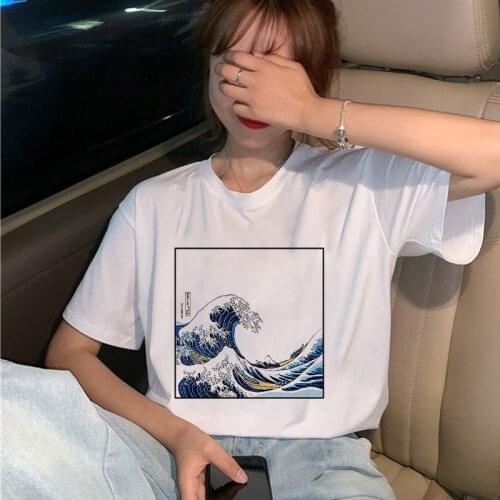 New summer women T-Shirt And So It Is Ocean The Great Wave of Aesthetic tshirts sexy short-sleeved O-neck woman clothes tops