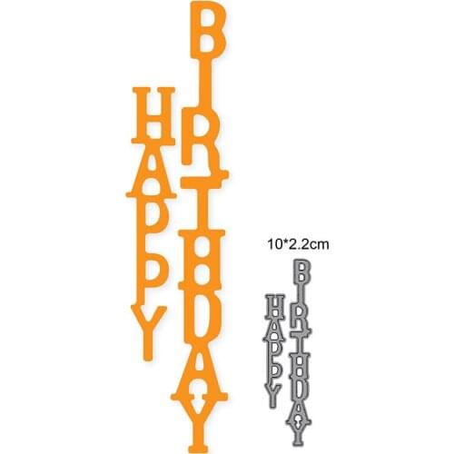 2021 New Metal Cutting Dies Cut Mold Happy Birthday Strip Decoration Scrapbook Paper Craft Knife Mould Blade Punch Stencils dies