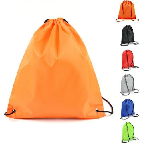 New String Drawstring Children School Sport Shoe Bag Cinch Sack Gym Tote Bag Back Pack Solid Color Toys Storage Bags