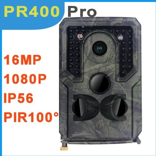PR400 PRO Hunting Camera 16MP 1080P PIR Infrared Wild Trail Camera Night Vision Wildlife Surveillance Tracking Cam Photo Trap