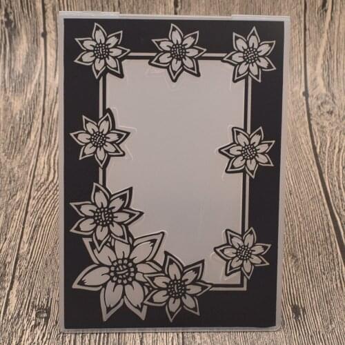 Flowers Frame Plastic Embossing Folders DIY Scrapbooking Card Making Paper Embossing Craft Template