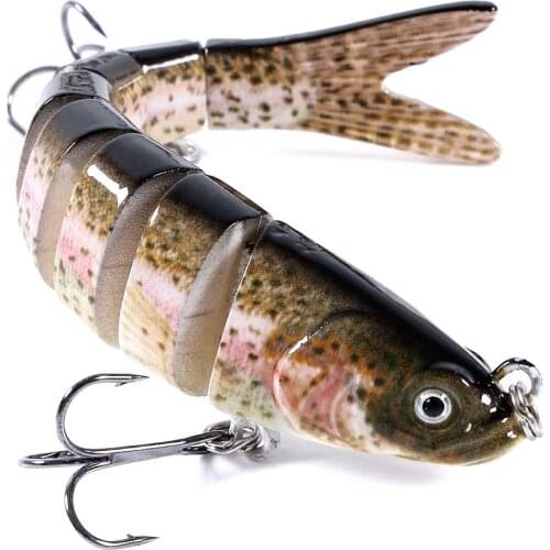 10cm/11.4g Pike Wobblers for Fishing Artificial Bait Hard Multi Jointed Swimbait Crankbait Lifelike Fishing Lure Tackle