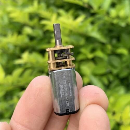 N30 Gear Motor with Steel Gearbox, DC 3V-12V Output Flat Shaft, Precision GA12A Gear Motor, Reduction Ratio 1: 380 for Camera