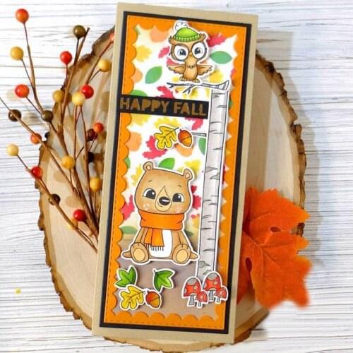 Animals Bear Mouse Christmas Metal Cutting Dies&Cordinating Stamps For Scrapbooking Craft Die Cut Card Making Embossing