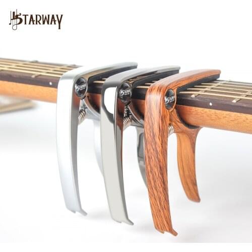 Starway Guitar Capo, Professional Zinc Metal Capo for 6 String Acoustic Guitar, Electric Guitar, Ukulele, Bass, Banjo, Mandolin