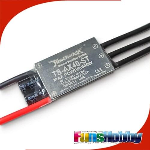 Tenshock TS-AX40-ST Brushless ESC Electronic Speed Controller For RC Glider