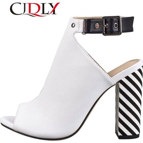 CJDLY 2021 Women Pumps Women Heels Chaussures Femme Gladiator spring High Heels For Party Wedding Shoes Women Thick Heels 35-42
