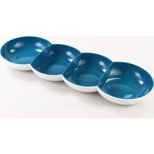 Tupperware Allegra(X5) Pearl Turquoise White Serving Bowl, Service Bowls Quartett, Berrak Confectionary Capless Blue