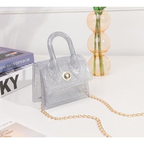 2021 Spring Summer Fashion Womens Transparent Square Sling Bag Cool PVC Shoulder Messenger womans Bag Mobile Sweet Lady Bag