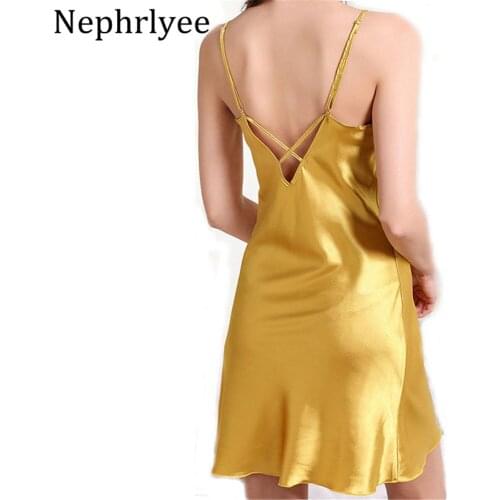 Women Slit Mini Dress Strap V Neck Backless Bodycon Sexy Streetwear sleepwear nightgown Elegant nightwear vestidos SLP001350