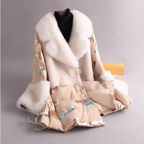 2020 Natuarl Wool Coat Women Real Wool Long Sleeve Jacket New Fashion Sheep Shearing Overcoat Plus Size Turn Down Collar Q282