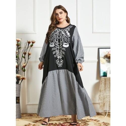 Plus Size Abaya Luxury Moroccan Kaftan Dress Muslim Black Arabic For Women Print Maxi Dresses Turkish Kimono Malaysia Robe 2021