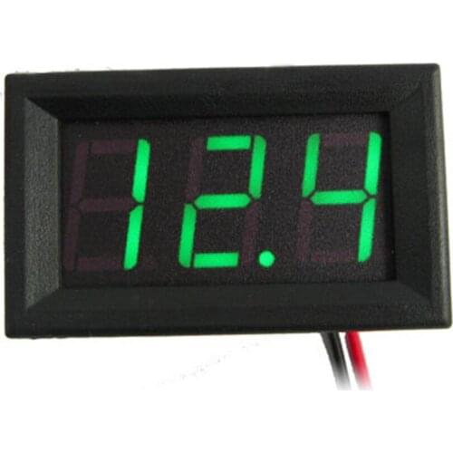 0.56 Inch DC 0V-30.0V 3-wire Voltage Meter Head LED Digital Voltmeter with Reverse Polarity Protection