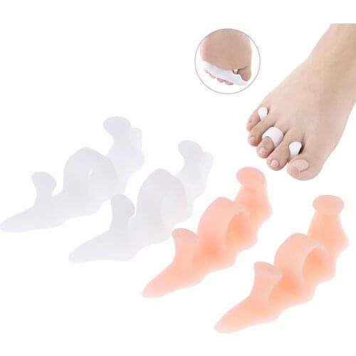 1Pair Toe Separators Corrector Bunion Elastic Corrector Straighteners Toe Spacers Bunion Relief To Bunion Hallux Valgus