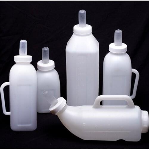 1Pcs Bull Milk Bottles 1L2L3L Cow Cattle Environmental Friendly Plastic Cups Animals Milk Jug Calf Silicone Sheep Feeding Bottle