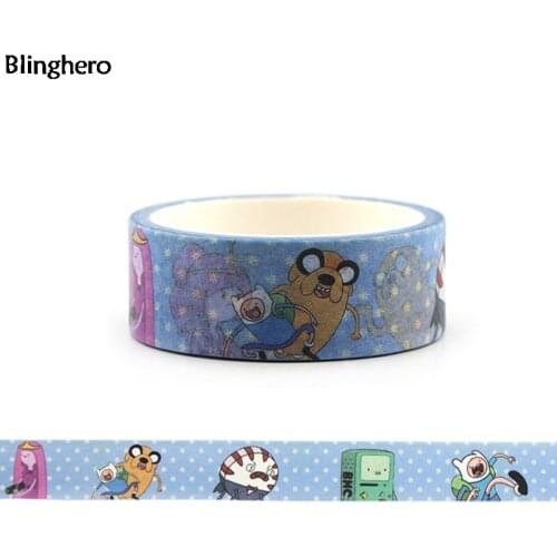 10pcs/set Blinghero Anime Adventure 15mmX5m Washi Tape Cartoon Masking Tape Adhesive Tapes Stationery Tapes Stickers BH0001