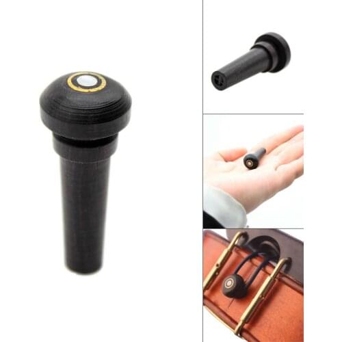 3/4 4/4 Universal Ebony Violin Endpin Inlay Shell Wooden Violin Parts & Accessories Violin Endpin Stringed Instruments