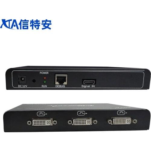 3 channels HD video wall processor DVI Point-to-point multi-screen stitching HDMI 1x3 3x1 With fusion software