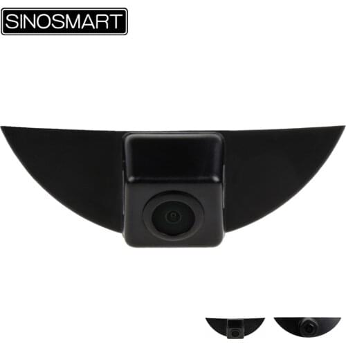 SINOSMART In Stock High Quality Car Front View Parking Camera for Nissan Qashqai LIVINA TIIDA Under the Brand Logo