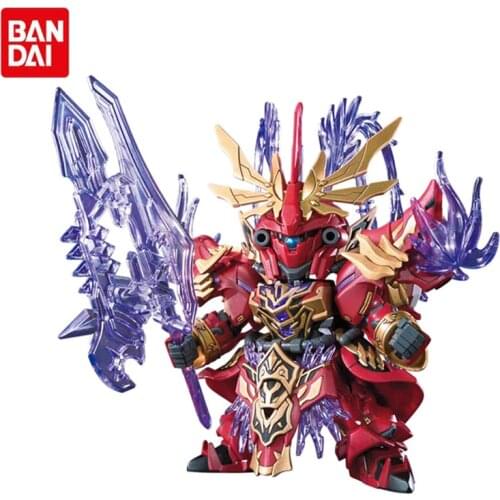 Bandai Assembled Gundam Anime Model Three Kingdoms Chuangjie SD BB Warrior Q Version LYU BU SINANJU&CHITUMA Robot Toy Gift