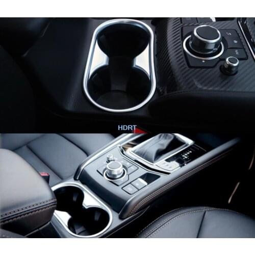 Free shipping 1lot ABS chrome/Silver grain Interior decoration cover for 2017 2018 2019 Mazda CX-8 CX 8 CX8 car accessories