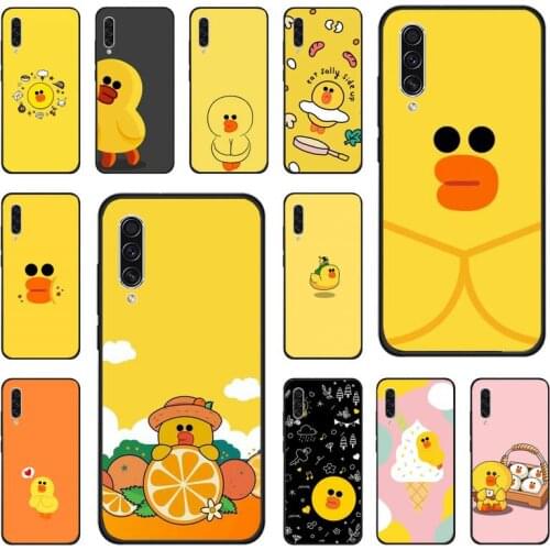 Cartoon cute Yellow Duck Phone Case For Samsung galaxy S note 7 8 9 10 20 fe edge A 6 10 20 30 50 51 70 lite plus Soft Silicone