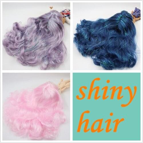 DBS blyth doll icy wig only rbl scalp and dome shiny hair blue purple pink