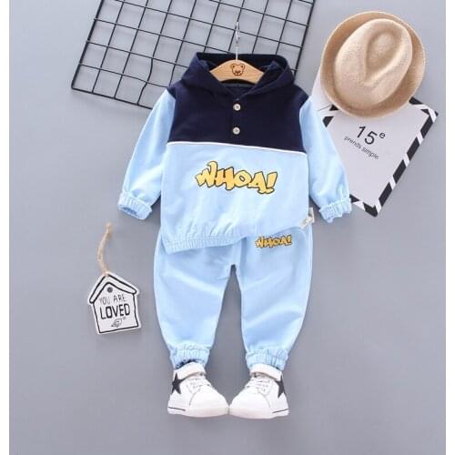 Children Boys Girls Clothing Set Autumn Cotton 2Y Suit For Baby Sets Kids Outfits Letter Newborn Hoody Sport Wear Spring Clothes