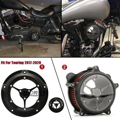 Fit For Harley 2017-2020 CVO Street Glide FLHXSE 2017-2020 Road Glide Ultra FLTRU Clarity Red Air breather filter Derby point ti