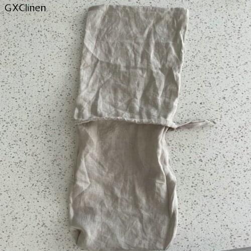 Pure Linen Double-layer Bag Food Bread Storage Bags Dust Cloth Drawstring Flax Clothes Handbag Makeup Cosmetics Toiletry Bag