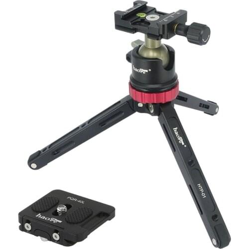 Haoge Table Top Tabletop Stand Tripod + Ball Head for ILC Digital SLR Mirrorless Camera Low Angle Shot Macro Photography