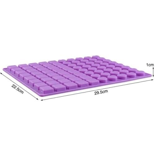 Baking Tools Silicone DIY Chocolate Mould 80 Heart Shaped Square Silicone Brown Sugar Mould