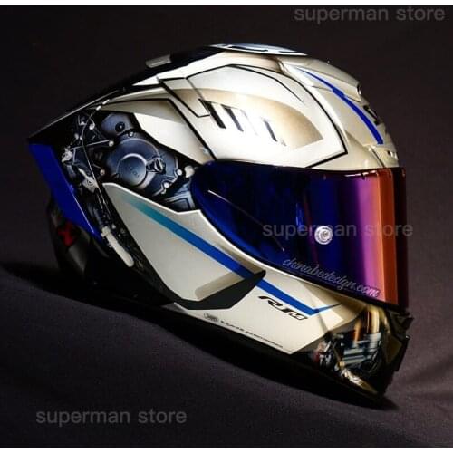 Full Face Motorcycle helmet X-14 SILVER HA Helmet helmet Riding Motocross Racing Motobike Helmet