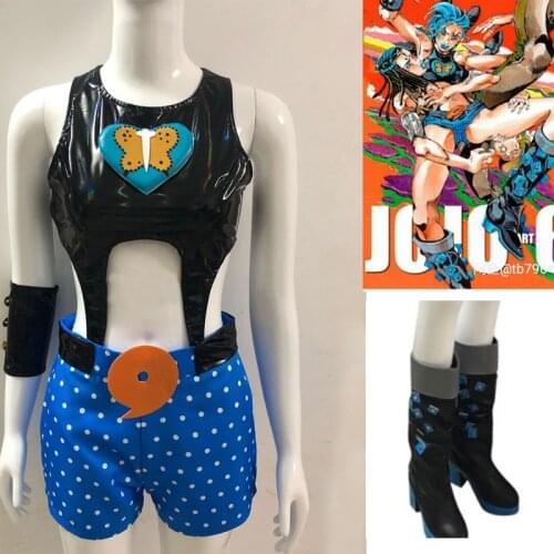 New JoJos Bizarre Adventure Jolyne Cujoh Kujo Cosplay Costume customized