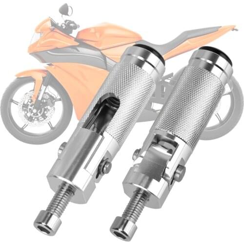 Footrests for Motorcycle Motor Bike Aluminum Alloy 2Pcs Folding Foot Rests Pegs Universal Rear Pedals Set Parts