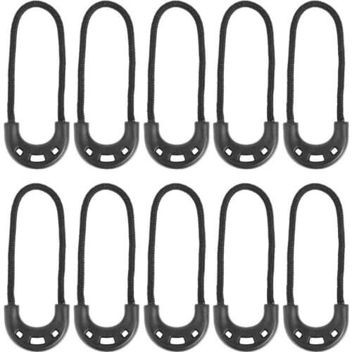 10Pcs Hiking Anti-theft Zipper Tail Rope Clothes Backpack Shoulder Bags Zipper Longer Rope Security Kit
