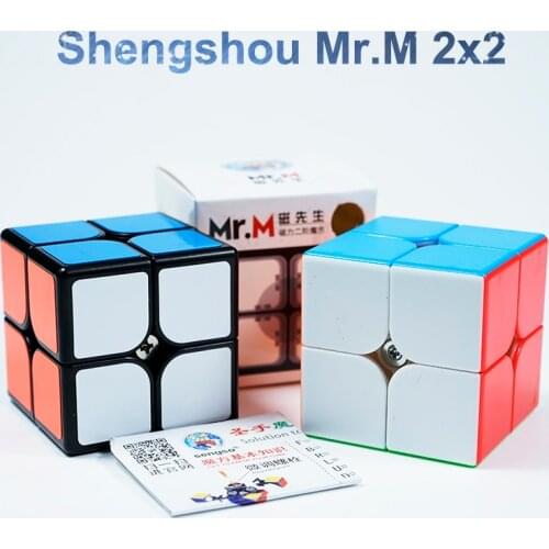 Shengshou 2x2 Magnetic Mr.M Magnetic Magic 2x2x2 Speed Cube Professional Puzzle Cubo magico Toy For Children Kids Gift Toy