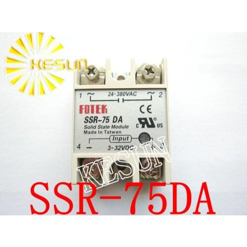 SSR-75DA SSR-75 DA 75A 3-32V DC TO 24-380V AC DC-AC Single Phase Solid State Relay x 10PCS