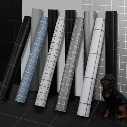 5M/10M living room kitchen bathroom waterproof wall stickers home decoration removable vinyl ins lattice self-adhesive wallpaper