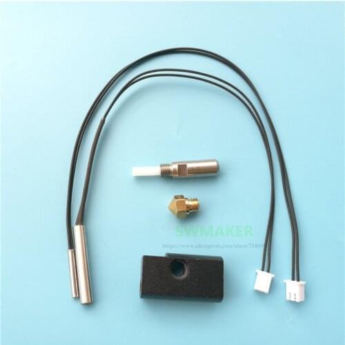 Wanhao Duplicator 6 3D printer spare parts D6 MK11 hotend kit +heater cartridge+ PT100 thermocouple set