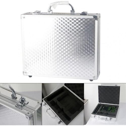 Sound Card Microphone Aluminum Box Storage Box Mic Storage Sponge Box Silver Metal Suitcase Hard Case Live Equipment Toolbox