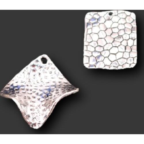 10pcs Silver Color Mermaid Scale Alloy Pendants Retro Earring Bracelet DIY Charms For Handmade Jewelry Making Accessorie A1511