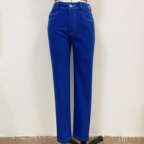 2021 Spring Women High Quality Denim pencil pants Chic slim jeans for women C261
