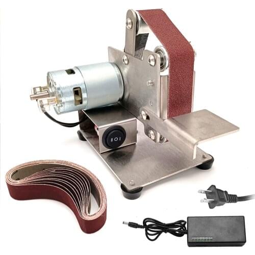 220V New Style DIY Polishing Grinding Machine Cutter Edges Sharpener Multifunctional Grinder Mini Electric Belt Sander 7 gears
