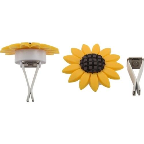 2Xpack Sunflower Car Accesories Cute Car Air Freshener Sunflower Air Vent Clips Sunflowers Gift Decorations Girasoles Car Clip I