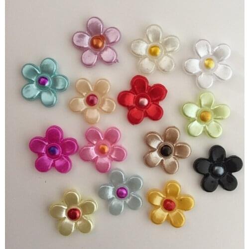 500pcs 12mm yellow plastic flower flatback Scrapbook/ Craft Flatback Beads DIY B07A*5