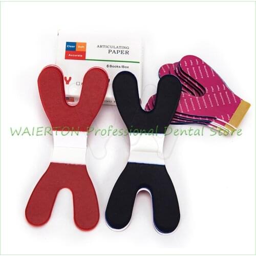 6 Books Dental Articulating Paper Red/Blue Thick Strips Dental Equipment