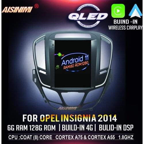 AISINIMI 6G+128G Android 10 Car Dvd Navi Player For OPEL INSIGNIA 2014 Car audio for Tesla Style gps Multimedia Stereo Monitor